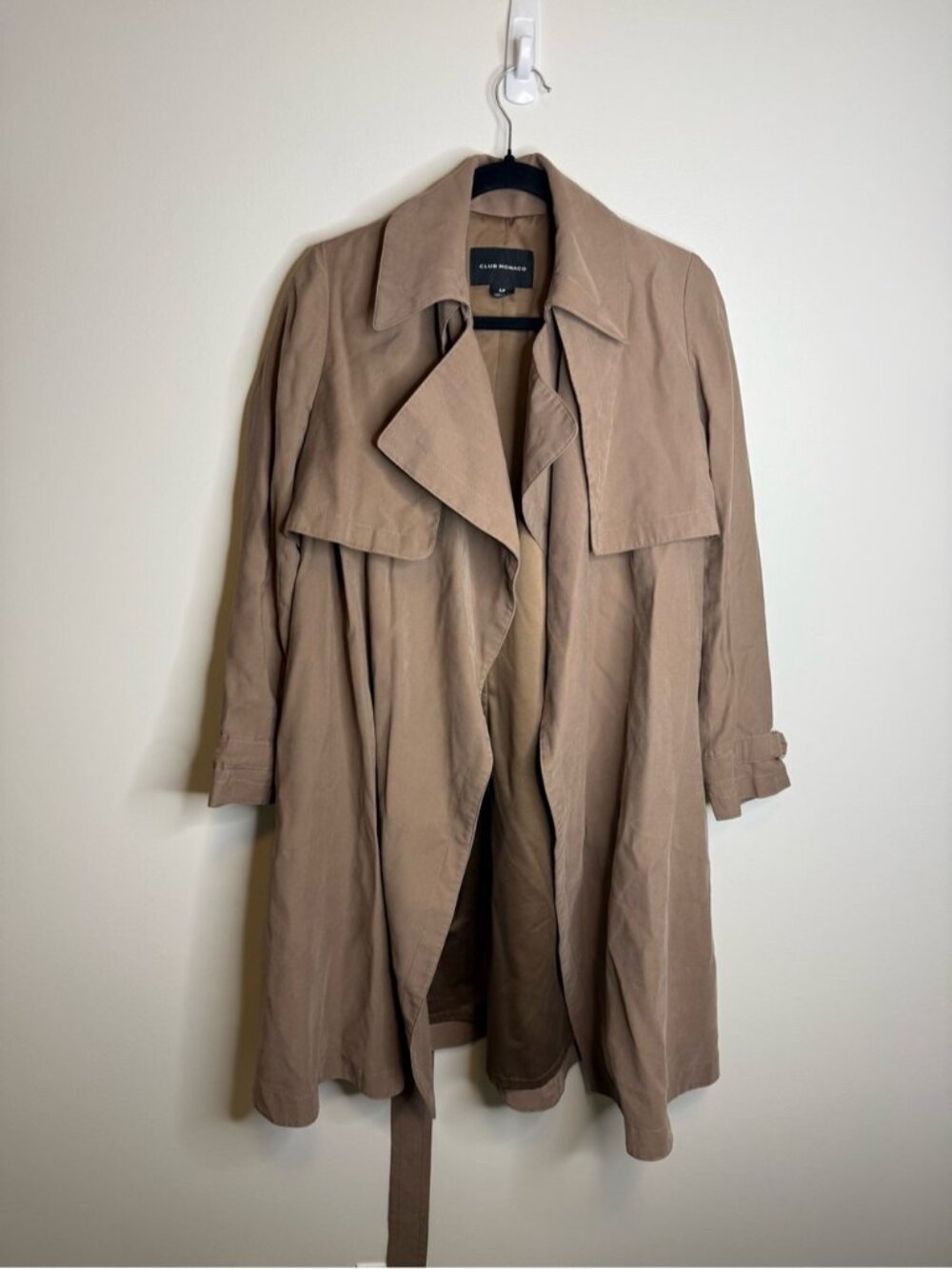 CLUB MONACO Tan trench coat size small